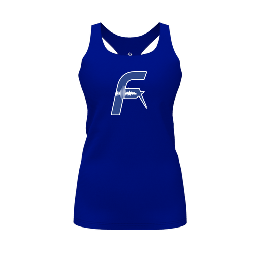 [FT0TRBRY-FYS-LOGO1] Decker Racerback Tank Top (Female Youth S, Royal, Logo 1)