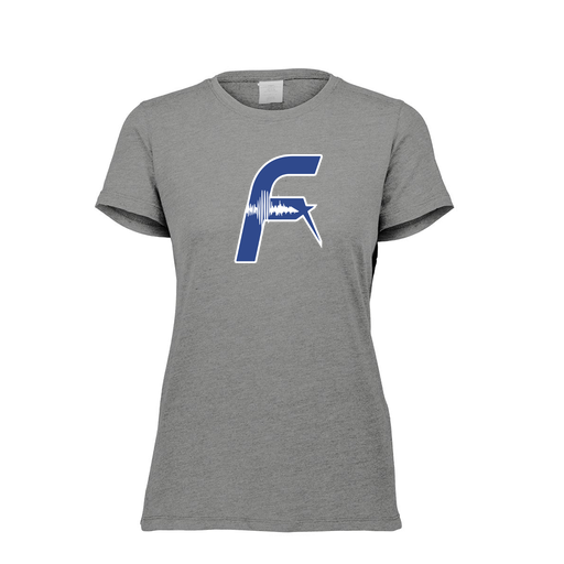 [FTSCUBGY-FAXS-LOGO1] Decker Women's Tri-Blend T-Shirt - Short Sleeve (Female Adult XS, Gray, Logo 1)