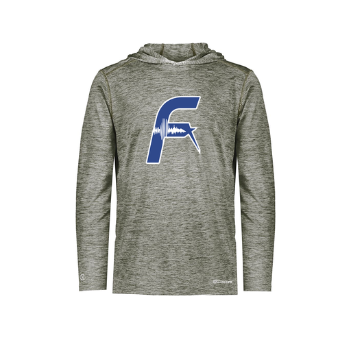 [FOLHCGGY-AS-LOGO1] Decker Men's Charge Hoodie (Adult S, Gray, Logo 1)