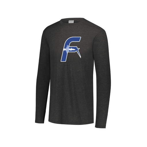 [FTLCUBBK-AXS-LOGO1] Decker Men's Tri-Blend T-Shirt - Long Sleeve (Adult XS, Black, Logo 1)