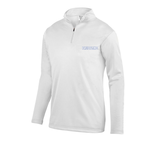 [FOLQFFWH-AS-LOGO3] Decker Men's FlexFleece 1/4 Zip (Adult S, White, Logo 3)