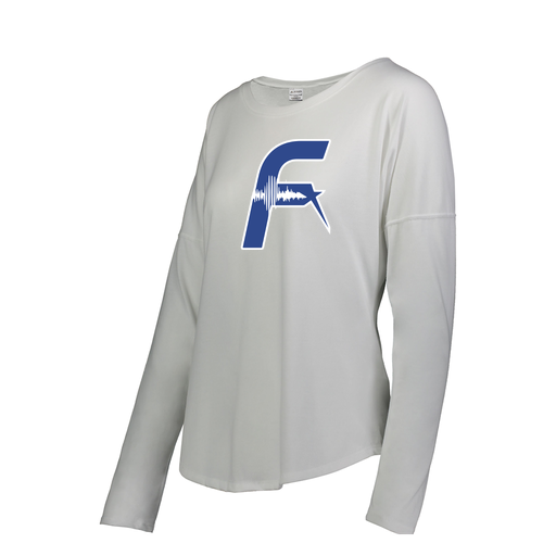 [FTLCUBWH-FAS-LOGO1] Decker Women's Tri-Blend T-Shirt - Long Sleeve (Female Adult S, White, Logo 1)